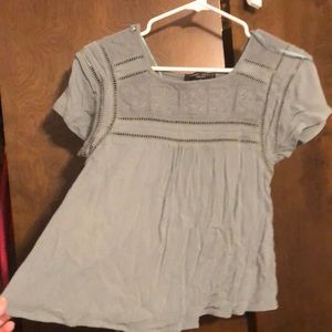 Textured sea green float women’s top cap sleeve